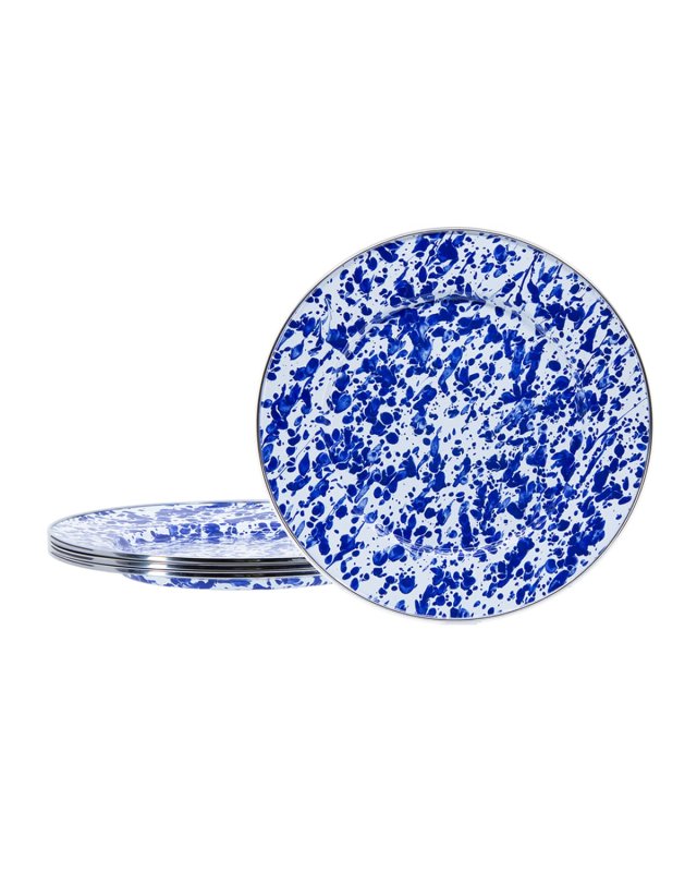 Cobalt Swirl Dinner Plates, Set of 4